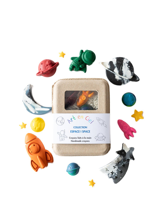 Handmade Crayons - SPACE THEME