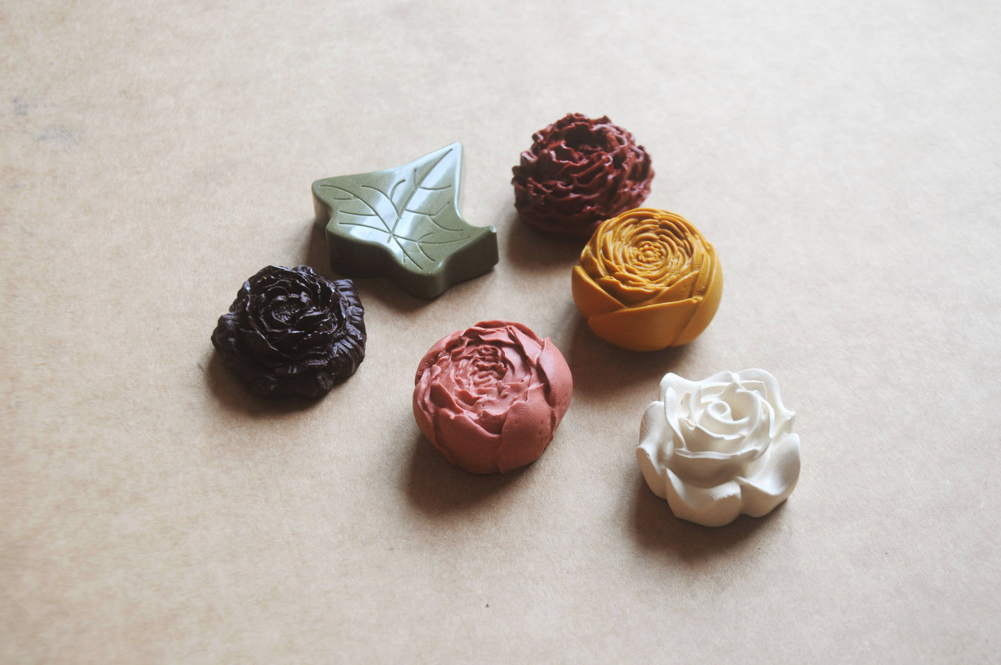 Handmade Beeswax Crayon Roses