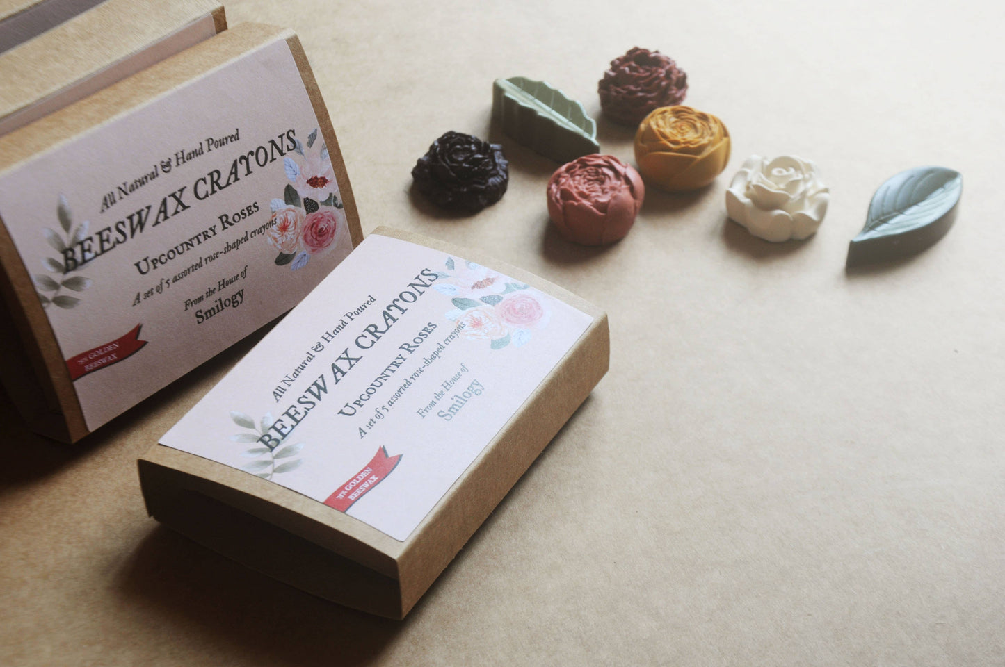 Handmade Beeswax Crayon Roses