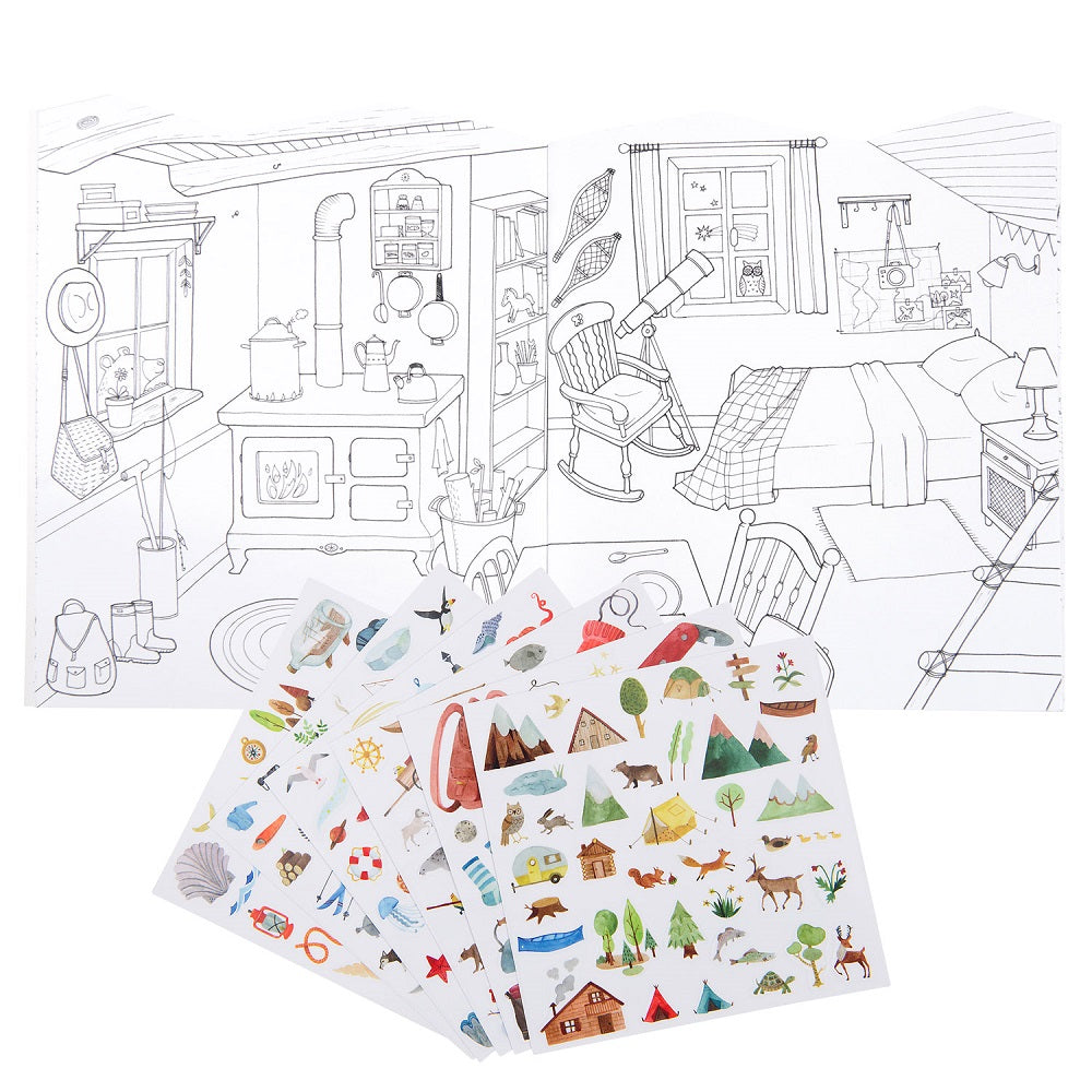 L'Explorateur - Explorer Sticker and Colouring Book