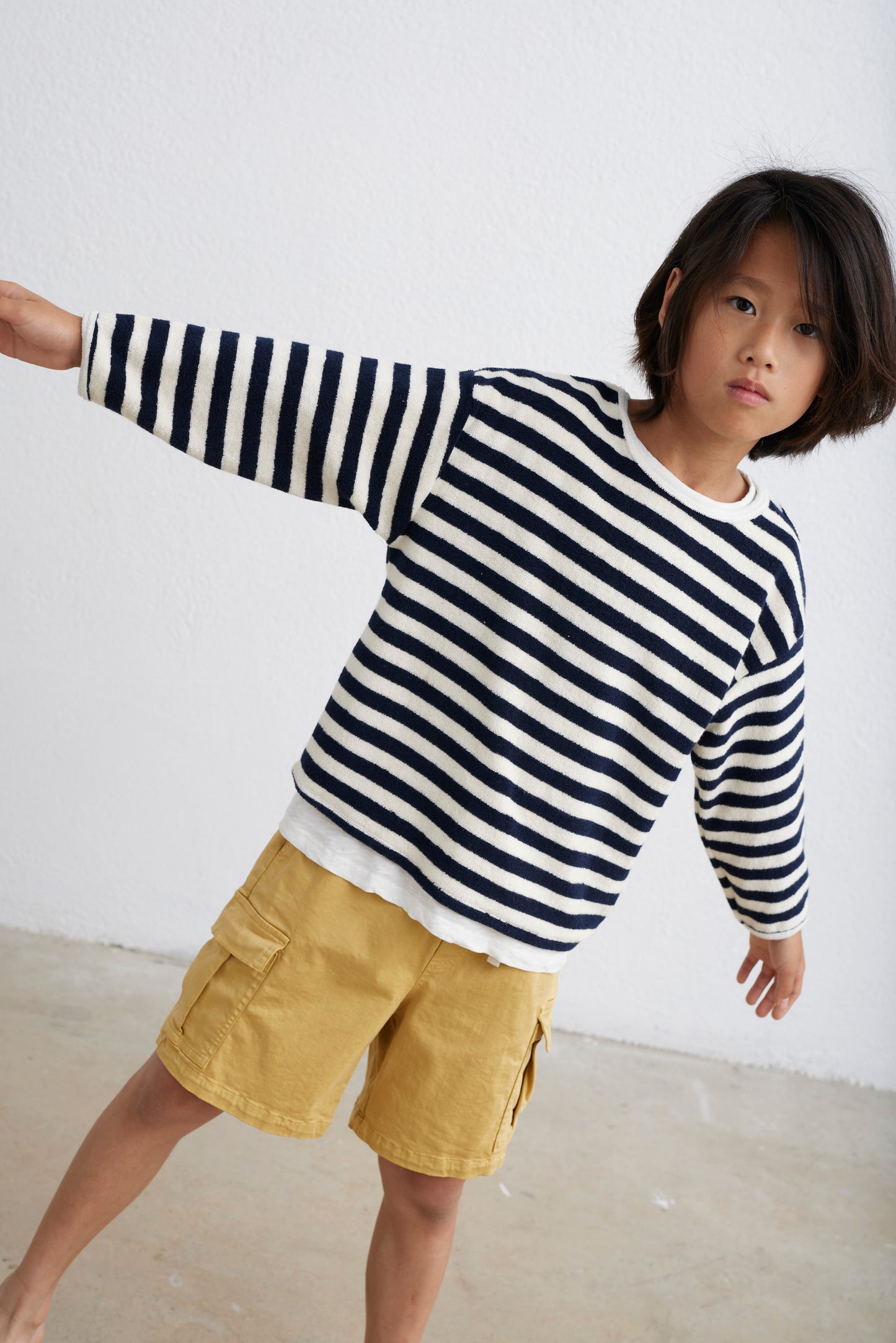 Organic Toweling Strips Sweatshirt