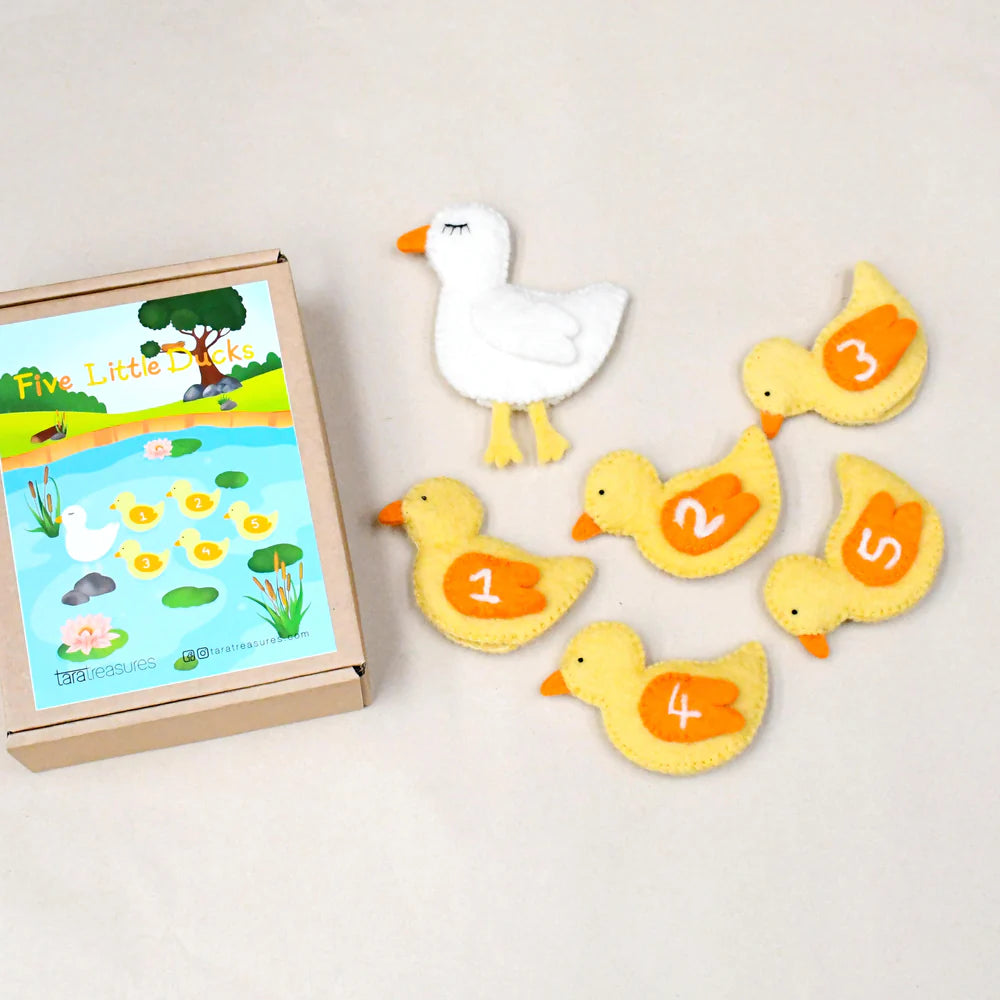 Five little ducks/ Finger puppet set