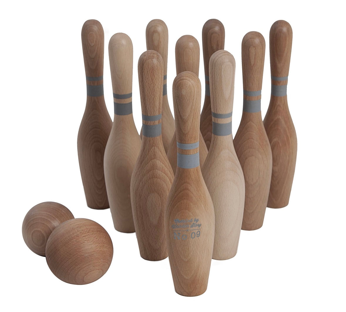 Natural Wooden Bowling  Game