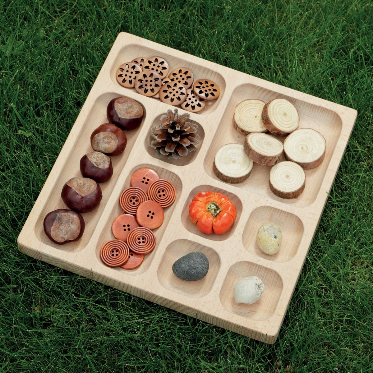 Natural Tinker Tray (9 section)