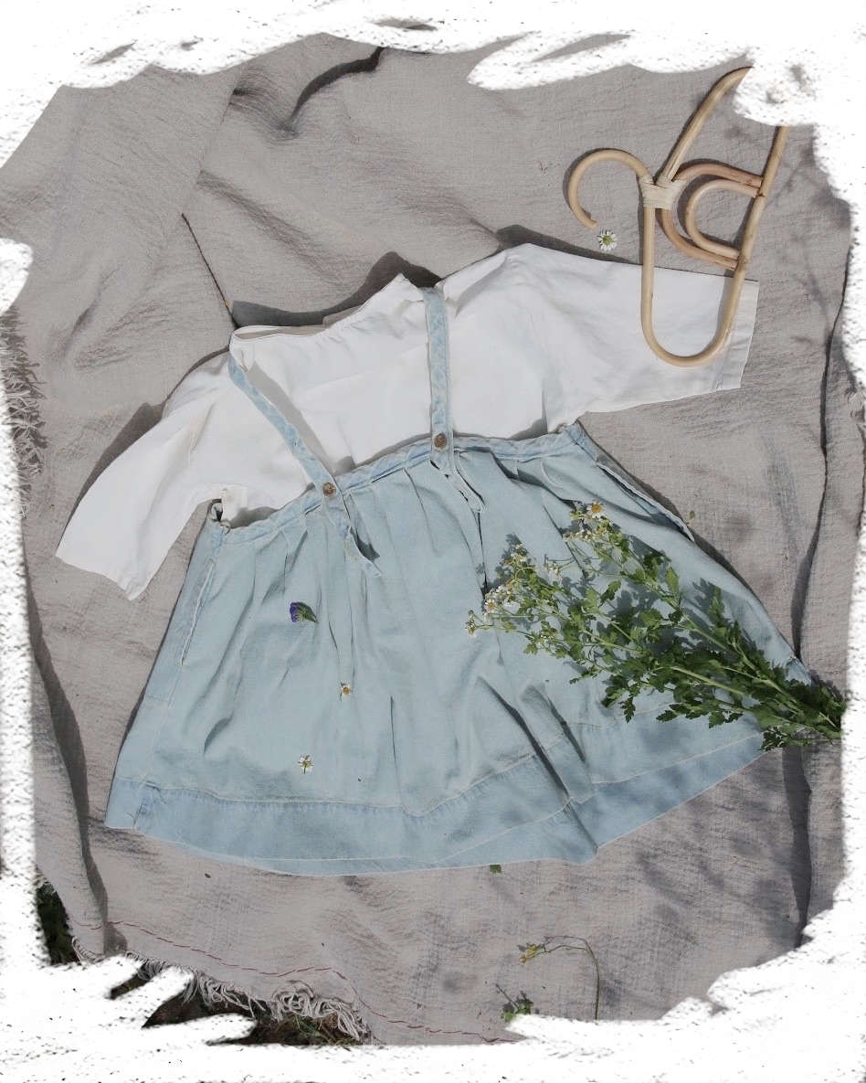 Denim pinafore dress