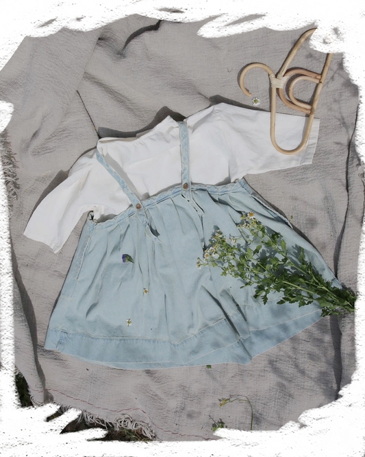 Denim pinafore dress