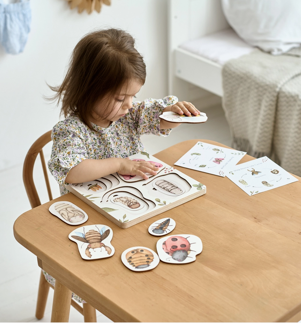 Insects' Life Cycle Wooden Puzzle