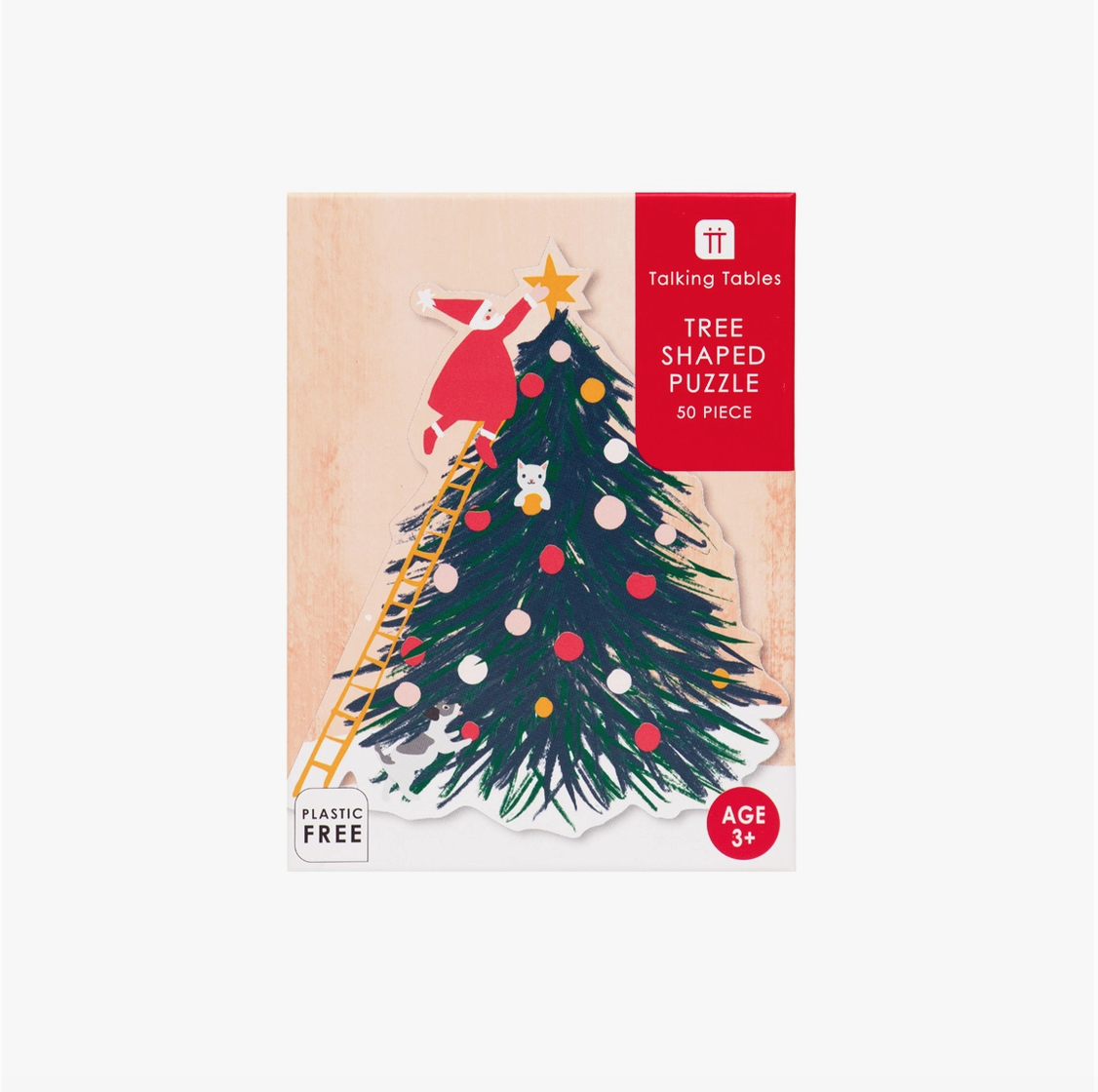 Santa Christmas Tree Shaped Puzzle