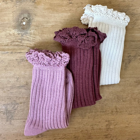 Socks with Ruffle Trim