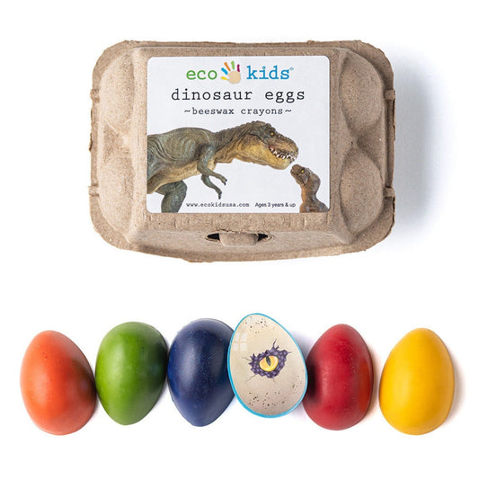 Beeswax crayons- dinosaur egg