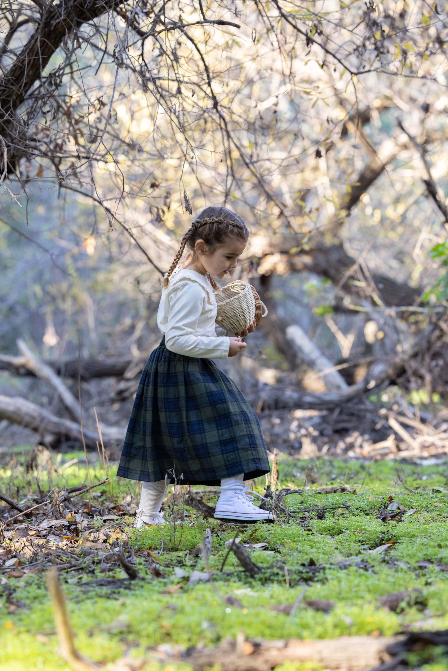 Forest Plaid Skirt