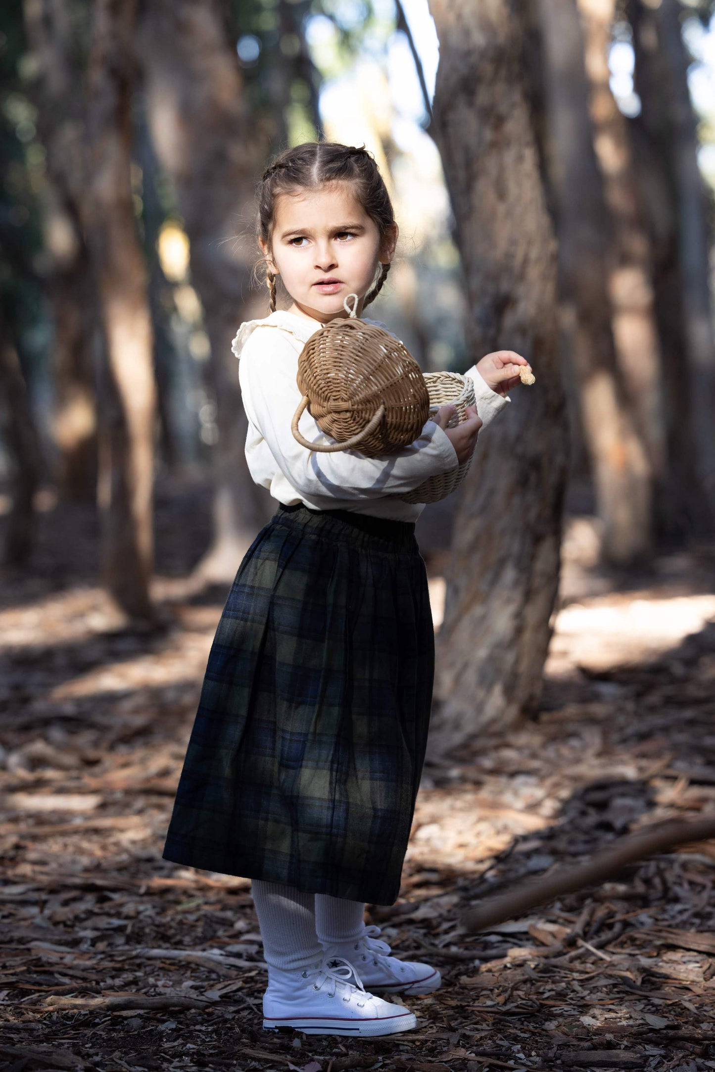 Forest Plaid Skirt