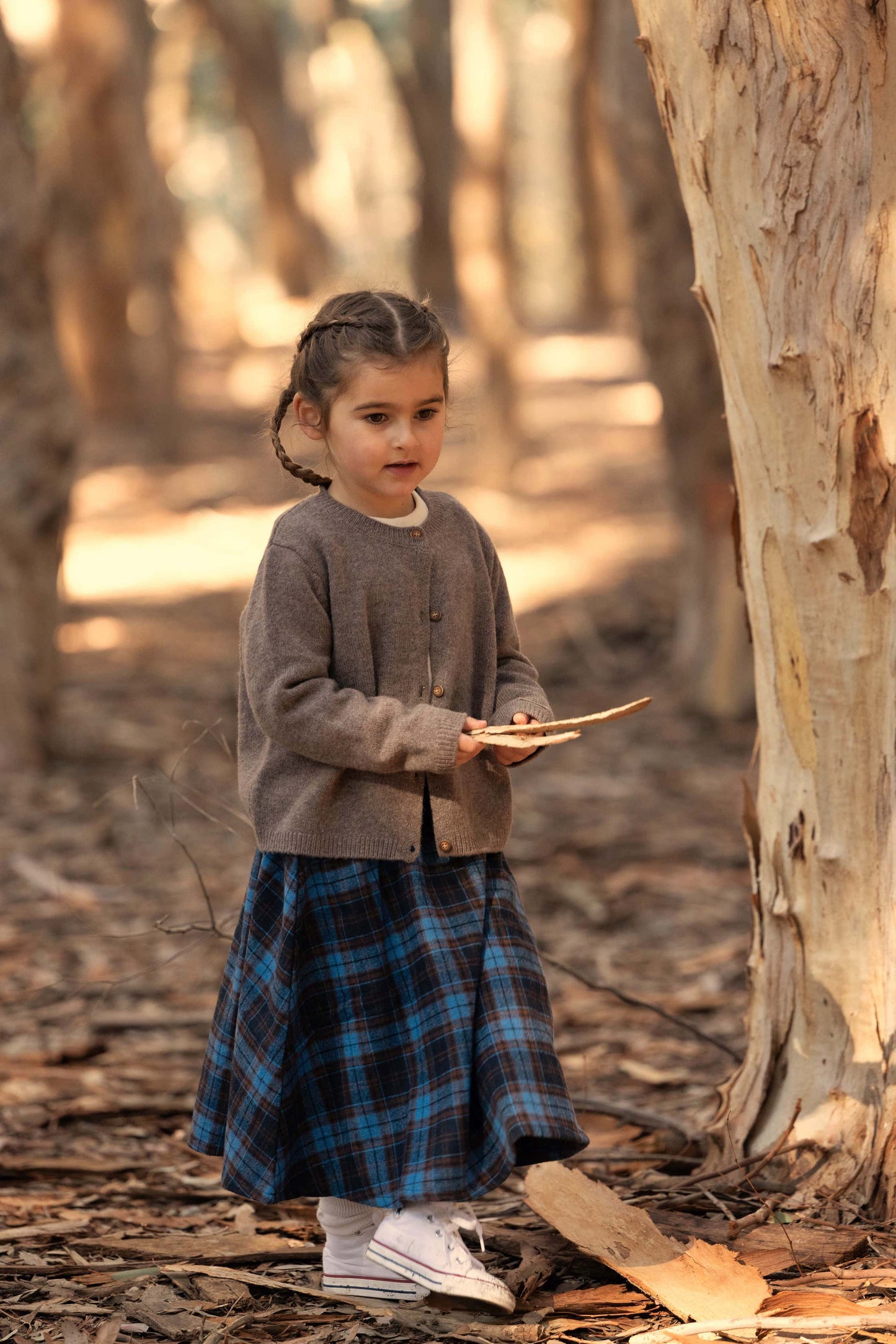 Ocean Plaid Skirt