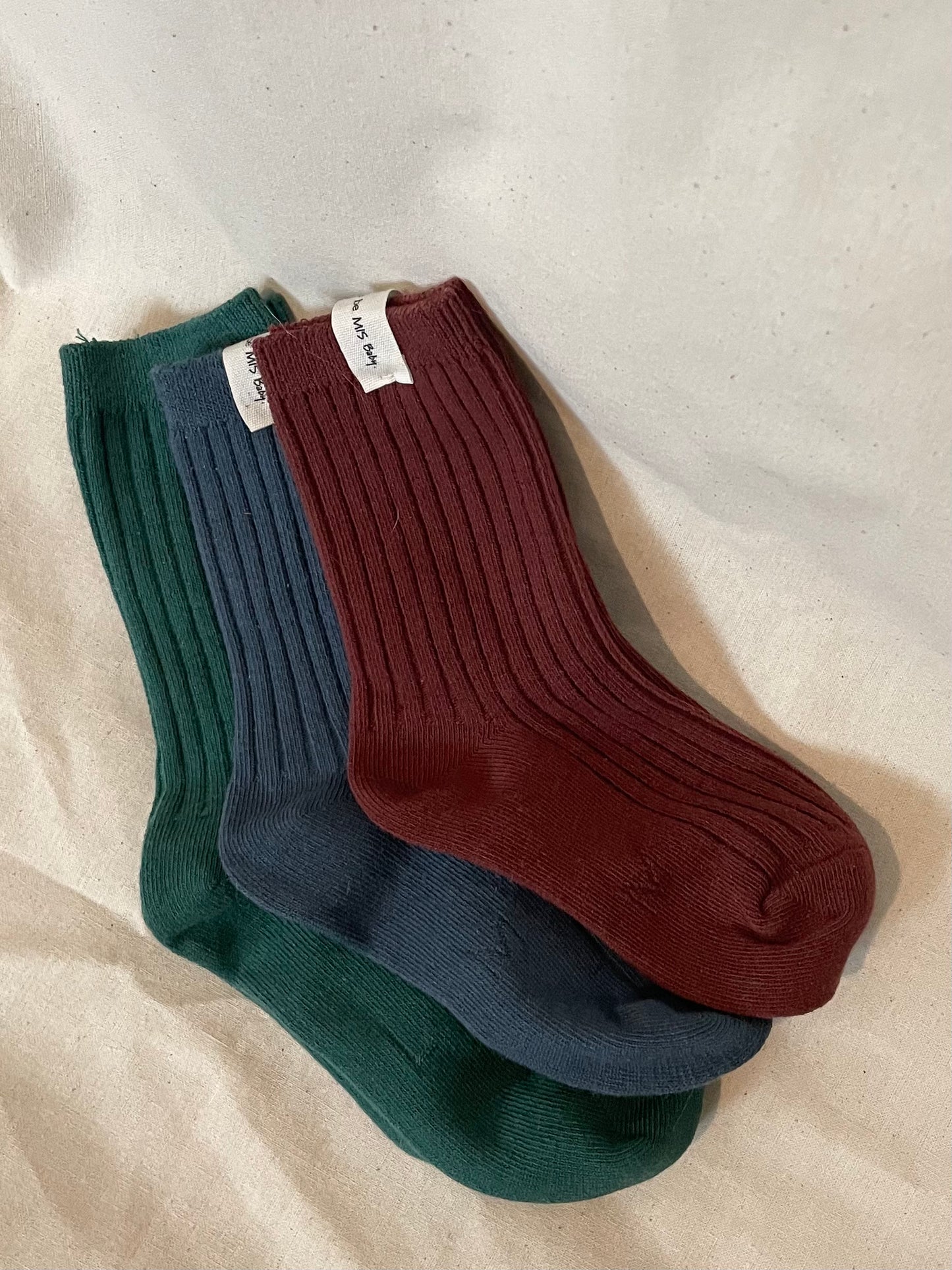 Rib Crew Socks (3-Pack)