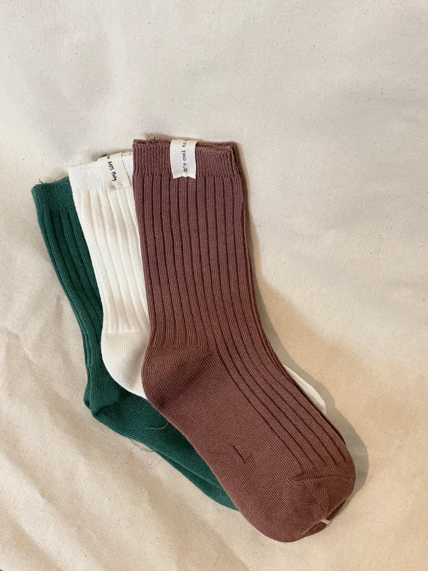 Rib Crew Socks (3-Pack)