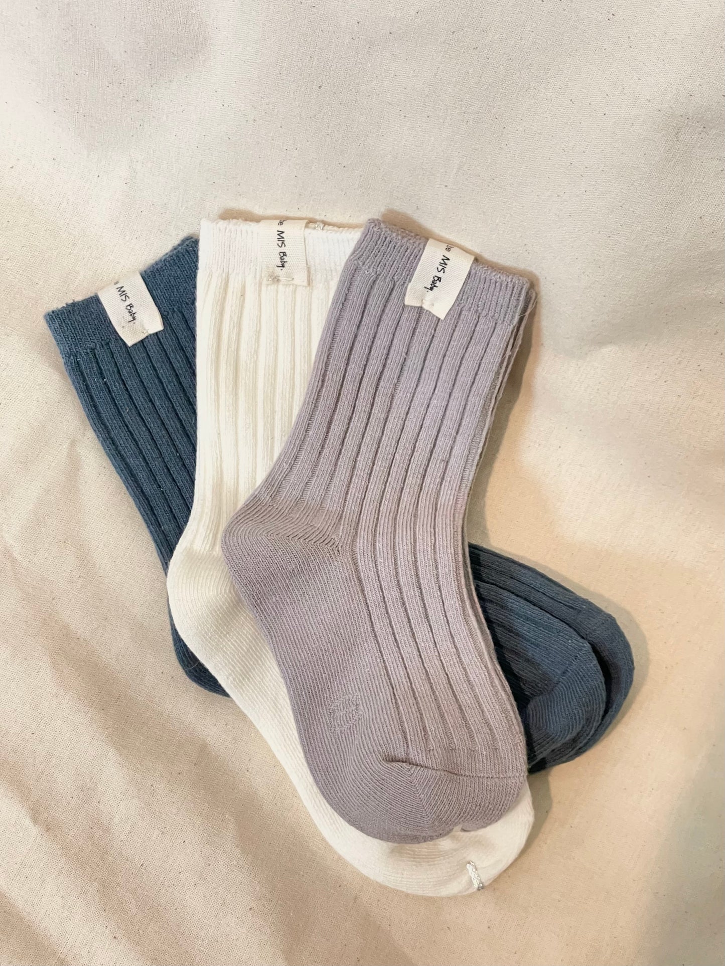 Rib Crew Socks (3-Pack)