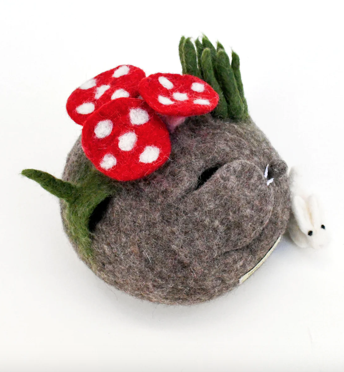 Felt Fairy Toadstool House With Rabbit Toy